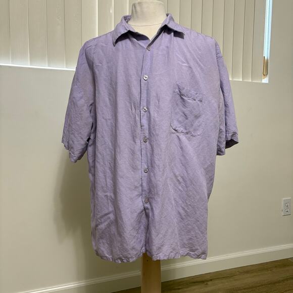 Michael Brandon Men’s Lilac Short Sleeve Button Down Dress Shirt XXL - Picture 1 of 5